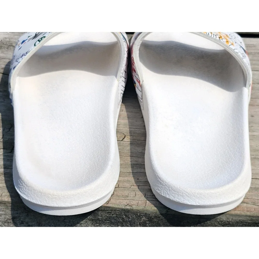Under Armour Ansa Fixed Pride Slides White Multi Graffiti Mens 11